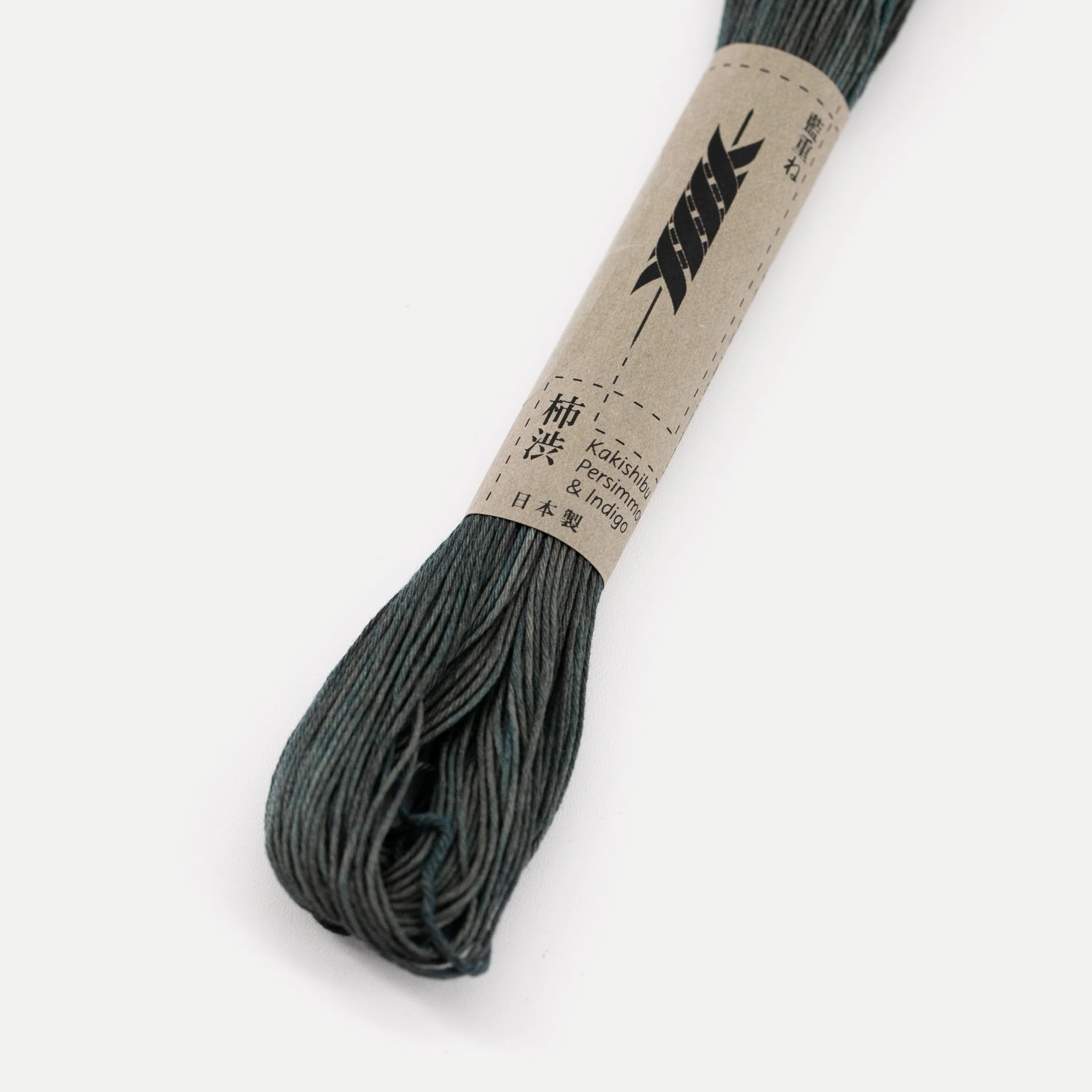 Persimmon x Indigo Over-Dyed Sashiko Thread (Thick) 40m - Image 3