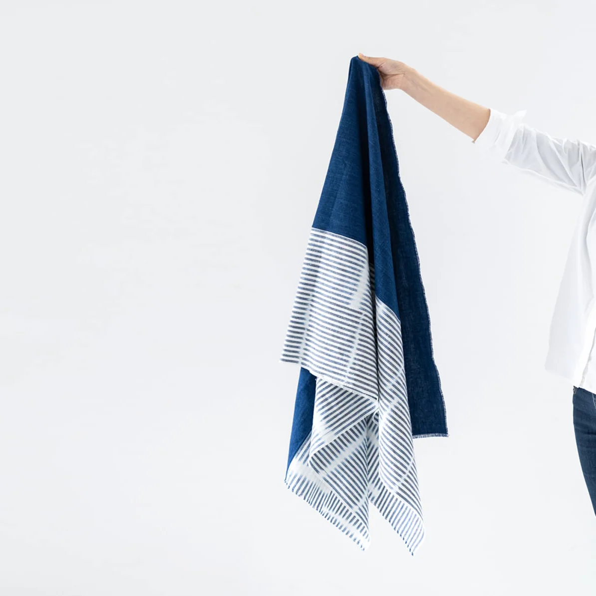 Indigo Pomegranate Dyed Stole - Image 10