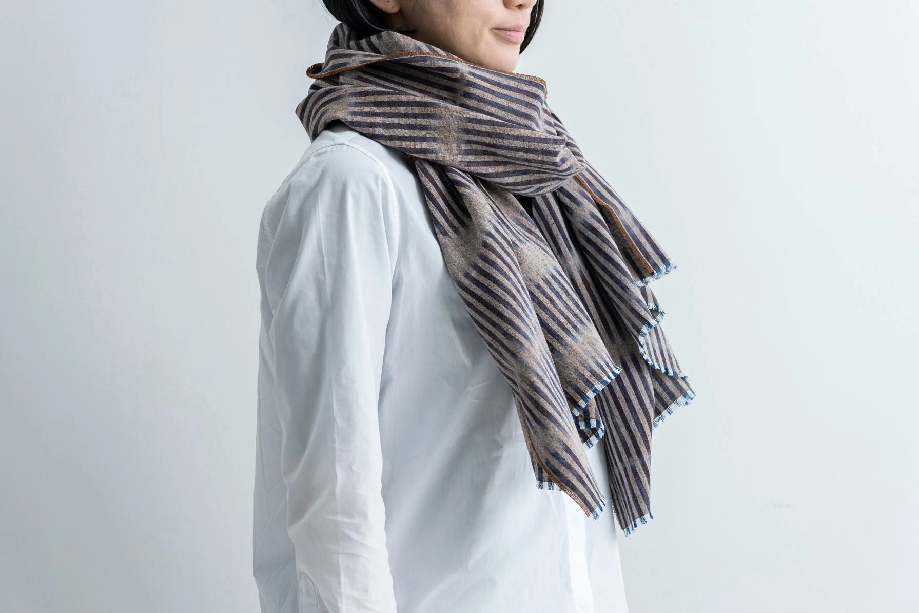 Indigo Pomegranate Dyed Stole - Image 19