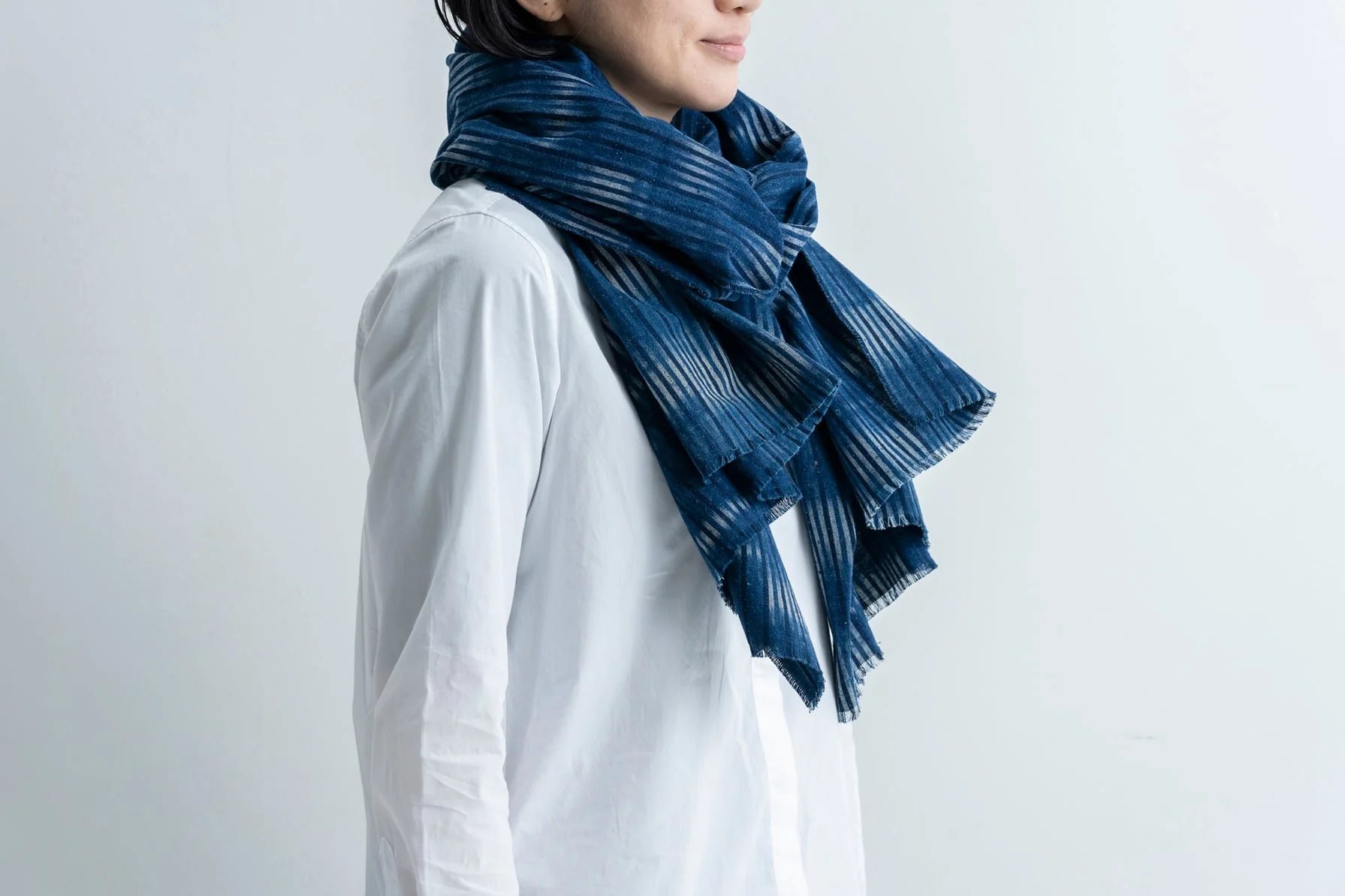 Indigo Pomegranate Dyed Stole - Image 21