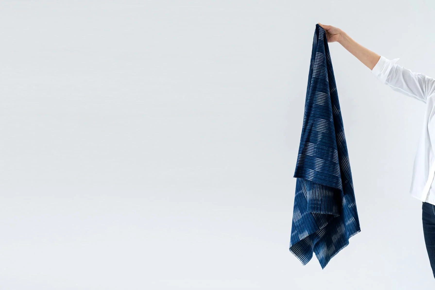 Indigo Pomegranate Dyed Stole - Image 22