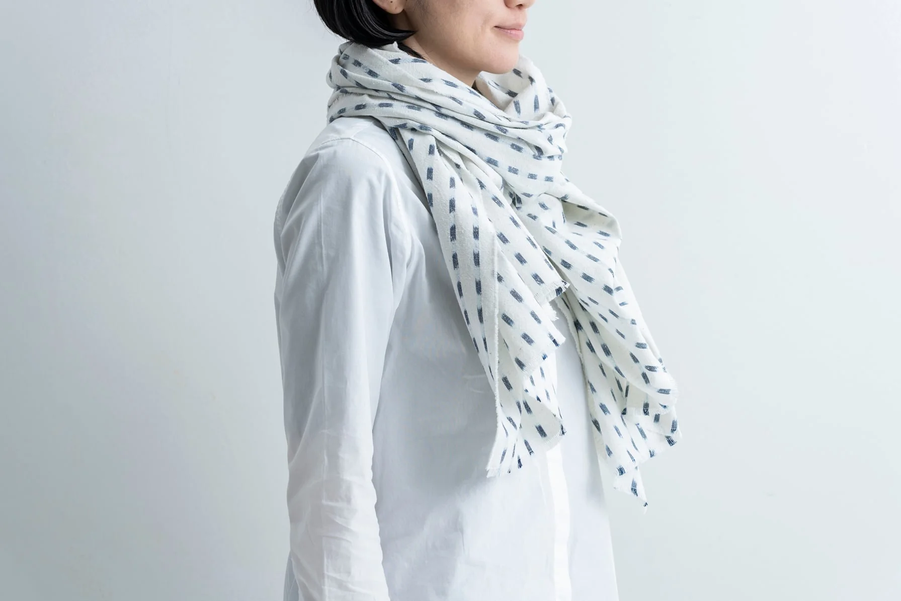 Indigo Pomegranate Dyed Stole - Image 23